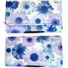Ledertasche quer Nokia 8310 Sonnenblume blau Ladyline mit Magnetverschluß ohne Gürtelclip