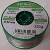 Stannol Bleifreier SMD-Ltdraht 250gramm 0,5mm SN95,5 AG3,8 Cu0,7 ( Flussmittel nach DIN EN 29454-1 1.1.3.B 3,5% )