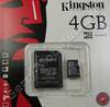 TransFlash Speicherkarte 4GB Kingston mit Adapter zur normalen SD-Karte, micro SD