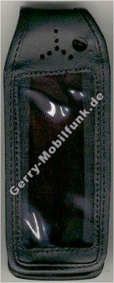 Ledertasche schwarz mit Grtelclip Alcatel 501