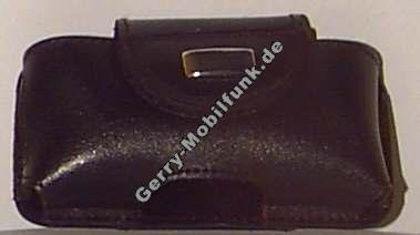 Ledertasche schwarz quer fr Siemens S65 Hardbox Premium Quertasche