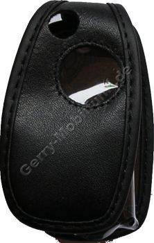 Ledertasche schwarz mit Gürtelclip Samsung E760