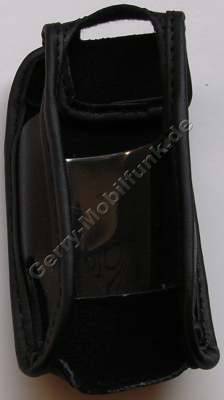 Ledertasche schwarz mit Grtelclip Samsung C300