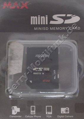 Sharp 703 Mini-SD 512MB Speicherkarte mit Adapter fr als normale SD-Karte