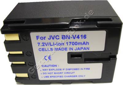 Akku JVC DVL308 Daten: 2200mAh 7,2V LiIon 39,4mm dunkelblau (Zubehrakku vom Markenhersteller)