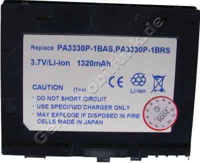 Akku fr Toshiba E830 LiIon 3,7V 1320mAh graublau 5,5mm dick ca.39g  (Akku vom Markenhersteller, nicht original)