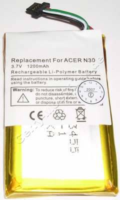 Akku fr Acer n35 Li-Polymer 3,7V 1200mAh 53 x 34 x 5,4 mm (Akku vom Markenhersteller, nicht original)