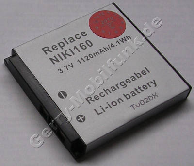 Akku für T-Mobile MDA Touch Plus (NIKI160, 35H00103-00M, 35H00103-01M) LiIon 3,7V 1120mAh 4,1Wh ca.25g (Akku vom Markenhersteller, nicht original)
